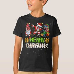 Frohe Weihnachts Dbing santa Gnomes Dino Christma T-Shirt