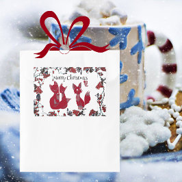 Frohe Weihnachts dekorative Red Fox Familie Nordic Rechteckiger Aufkleber