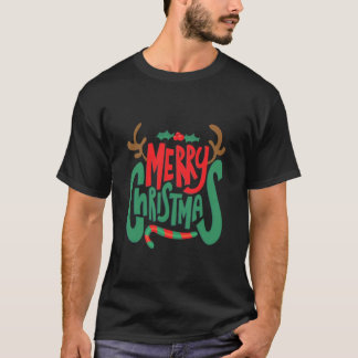 Frohe Weihnachts-Design schwarzes Hemd T-Shirt