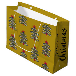 Frohe Weihnachts-Detail-Geschenktasche Große Geschenktüte