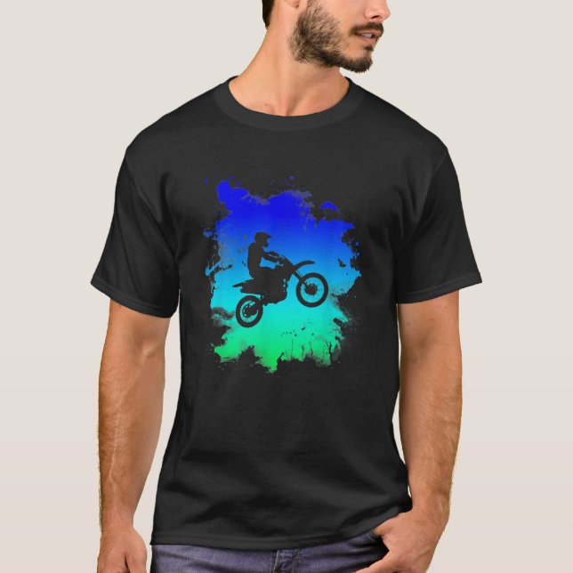 Frohe Weihnachts Dirt Bike Motocross Biker Xmas Me T-Shirt (Vorderseite)