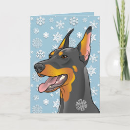 Frohe Weihnachts Doberman Dog Anpassbare Karte