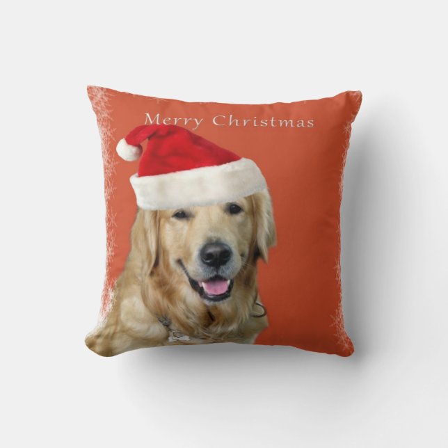Frohe Weihnachts-Doggy Cushion Kissen (Vorderseite)