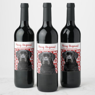 Frohe Weihnachts Dogmas Black Lab Festival Weinetikett