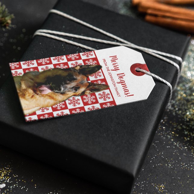 Frohe Weihnachts Dogmas German Shepherd Dog Geschenkanhänger (Von Creator hochgeladen)