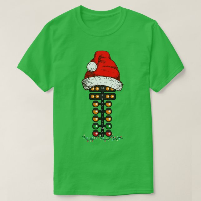 Frohe Weihnachts Drag Racing Weihnachtsbaum Santa  T-Shirt (Design vorne)