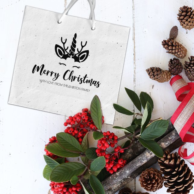 Frohe Weihnachts Einhorn, Familie groß Gummistempel (Von Creator hochgeladen)