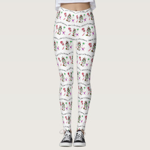 Frohe Weihnachts-Einhorn und Weihnachtslieder Leggings