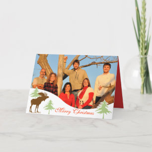 Frohe Weihnachts Elche 3 Pines Feiertagskarte