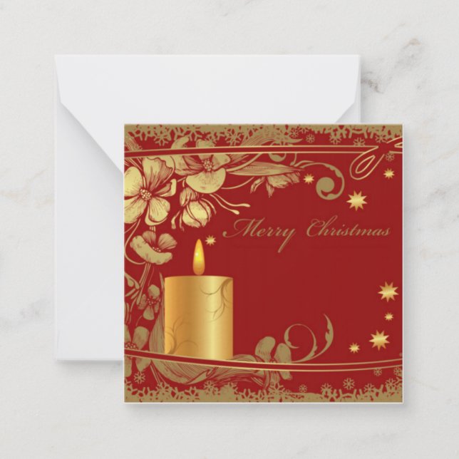 Frohe Weihnachts-elegante Note Card Mitteilungskarte (Vorderseite)