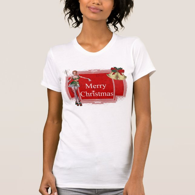 Frohe Weihnachts Elf 2 Design - T - Shirt (Vorderseite)