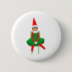 Frohe Weihnachts-Elf am Vorsitz Button