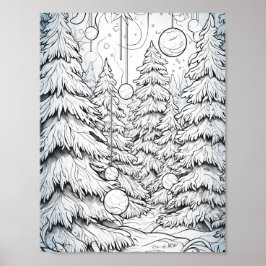 Frohe Weihnachts-Erwachsenenfarben Poster