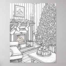 Frohe Weihnachts-Erwachsenenfarben Poster