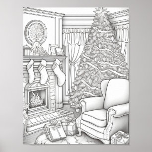 Frohe Weihnachts-Erwachsenenfarben Poster