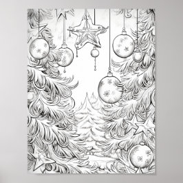 Frohe Weihnachts-Erwachsenenfarben Poster