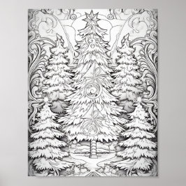 Frohe Weihnachts-Erwachsenenfarben Poster