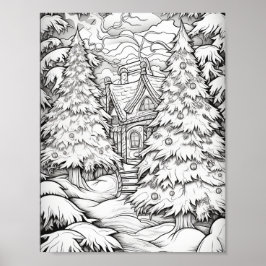 Frohe Weihnachts-Erwachsenenfarben Poster