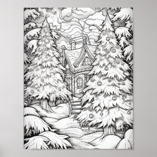 Frohe Weihnachts-Erwachsenenfarben Poster