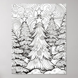 Frohe Weihnachts-Erwachsenenfarben Poster