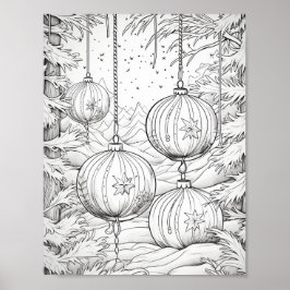 Frohe Weihnachts-Erwachsenenfarben Poster