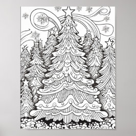 Frohe Weihnachts-Erwachsenenfarben Poster