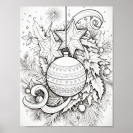 Frohe Weihnachts-Erwachsenenfarben Poster