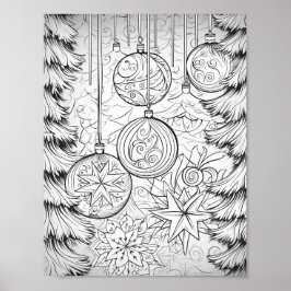 Frohe Weihnachts-Erwachsenenfarben Poster