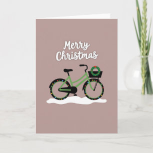Frohe Weihnachts-Fahrradkarte Karte