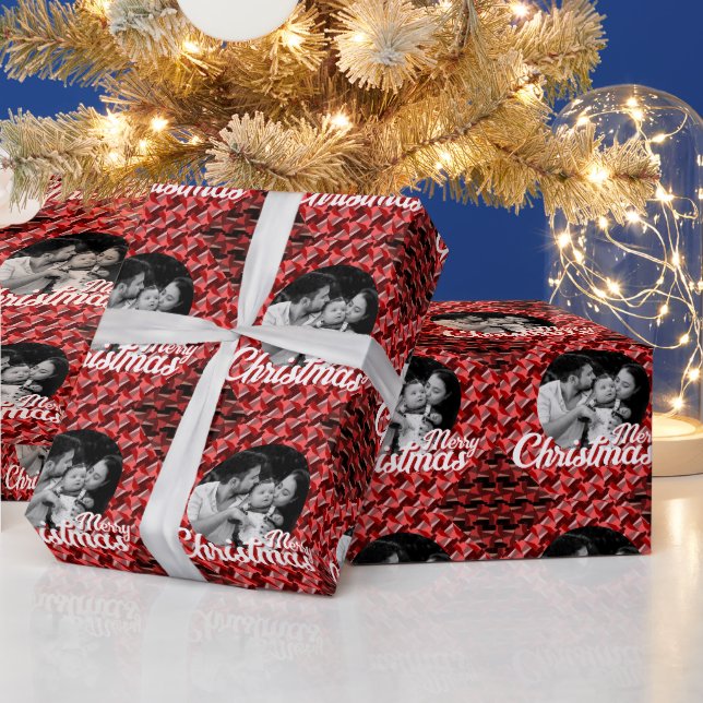 Frohe Weihnachts Familiar Foto Custome Geschenkpapier (Feiertage)