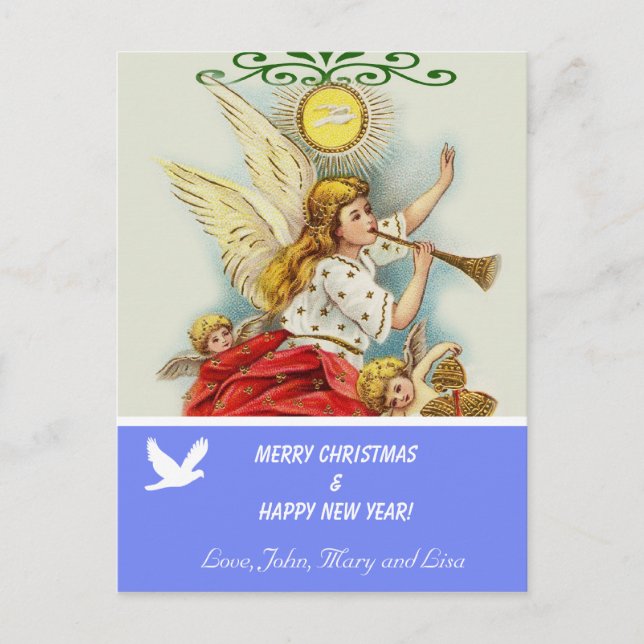 Frohe Weihnachts Familie Foto Postkarte (Vorderseite)