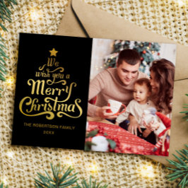 Frohe Weihnachts Familie Foto Weihnachtskarte Feiertagskarte
