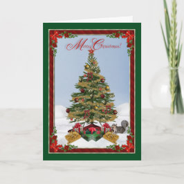 Frohe Weihnachts Familie und Freunde Grußkarte Feiertagskarte