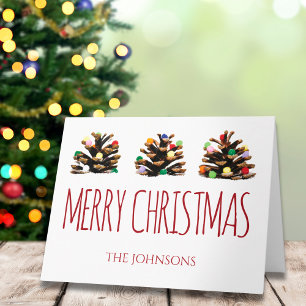 Frohe Weihnachts Familie Weihnachtskarte Typografi Karte