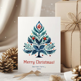 Frohe Weihnachts Familienurlaubskarte Einladung