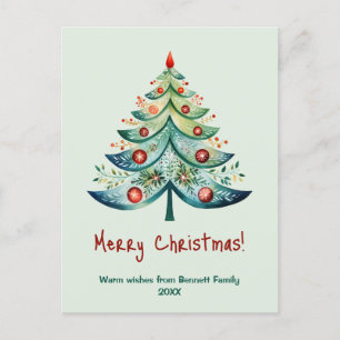 Frohe Weihnachts Familienurlaubskarte Postkarte