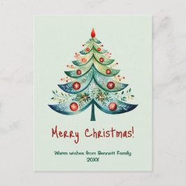 Frohe Weihnachts Familienurlaubskarte Postkarte