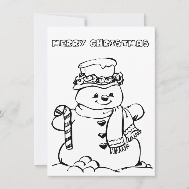 Frohe Weihnachts-Farbkarte Feiertagskarte (Vorderseite)