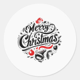 "Frohe Weihnachts-Feier" Runder Aufkleber