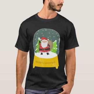Frohe Weihnachts-Feier Vibes T - Shirt mit Santa