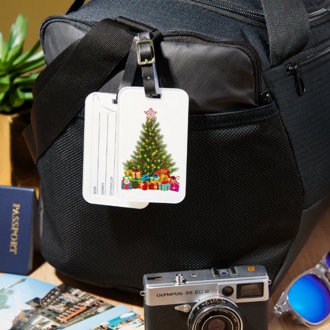 Frohe Weihnachts Feiertage Geschenkdesign Gepäckanhänger (Vorderseite & Rückseite)