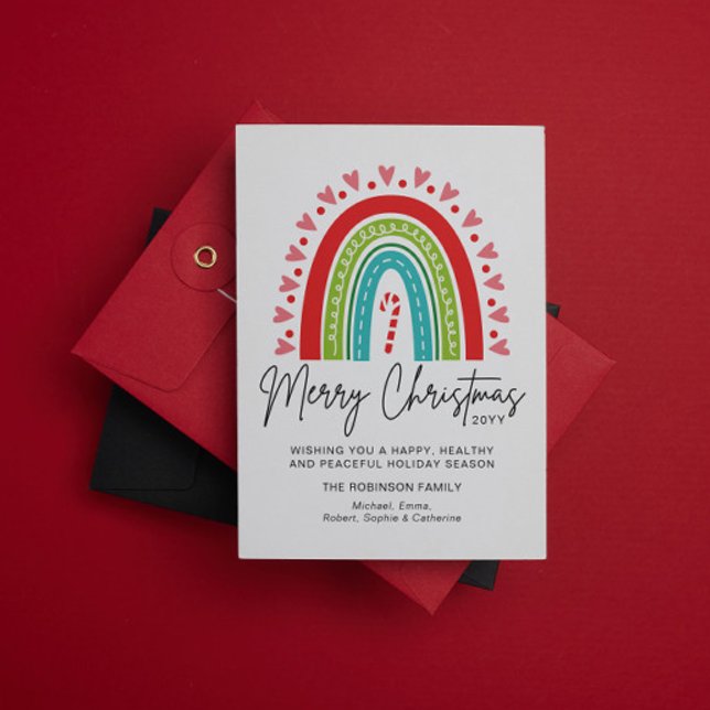 Frohe Weihnachts-Festival Regenbogen Candy Cane He (Von Creator hochgeladen)