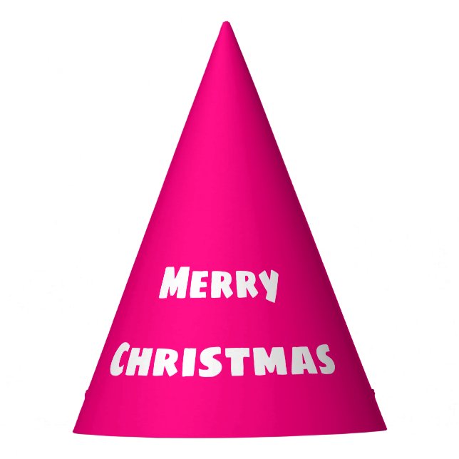 Frohe Weihnachts-festliche Liebe, Warmth Deep Pink Partyhütchen (Vorderseite)