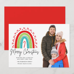 Frohe Weihnachts festliche Regenbogen Candy Cane F