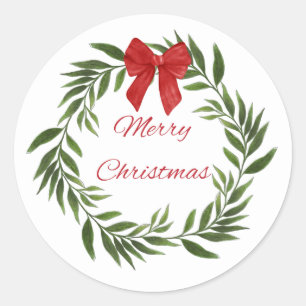Frohe Weihnachts-Feuersticker Runder Aufkleber