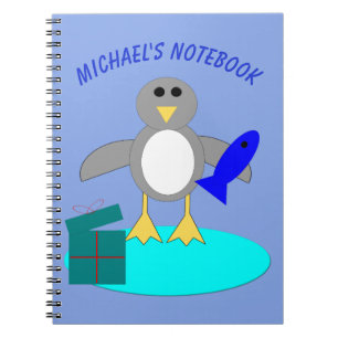 Frohe Weihnachts Fishing Pinguin Custom Notebook Notizblock