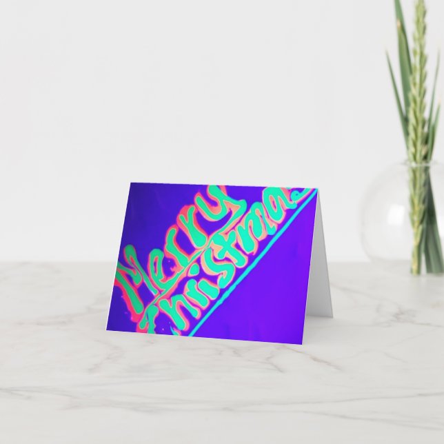 Frohe Weihnachts-Fluoreszenz-Karte Karte (Vorderseite)