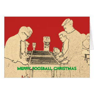 Frohe Weihnachts Foosball Foto Art Fuzboll Vintag