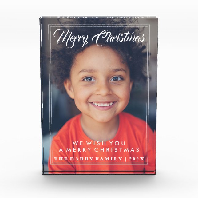Frohe Weihnachts-Foto Blockgeschenk Fotoblock (Vorderseite)