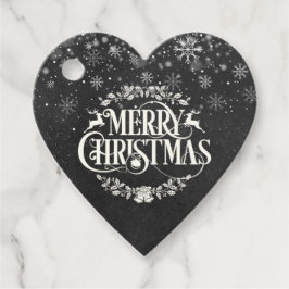Frohe Weihnachts-Foto Boho Chalkboard Schneeflocke Geschenkanhänger